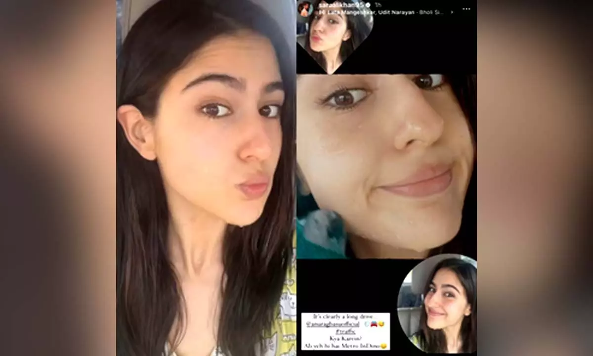 Sara Ali Khan beats traffic with ice facial as she heads for Metro...In Dino shoot