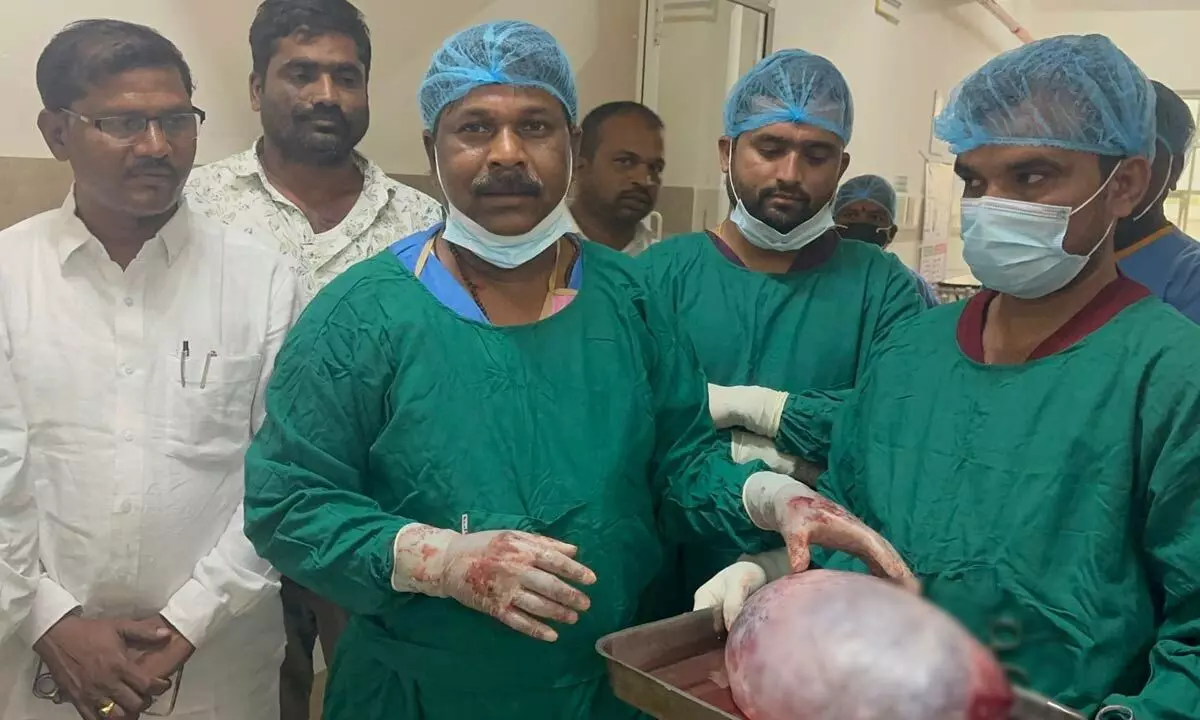 MLA Dr Vamshikrishna removed a 10 kg tumor at Achampet hospital