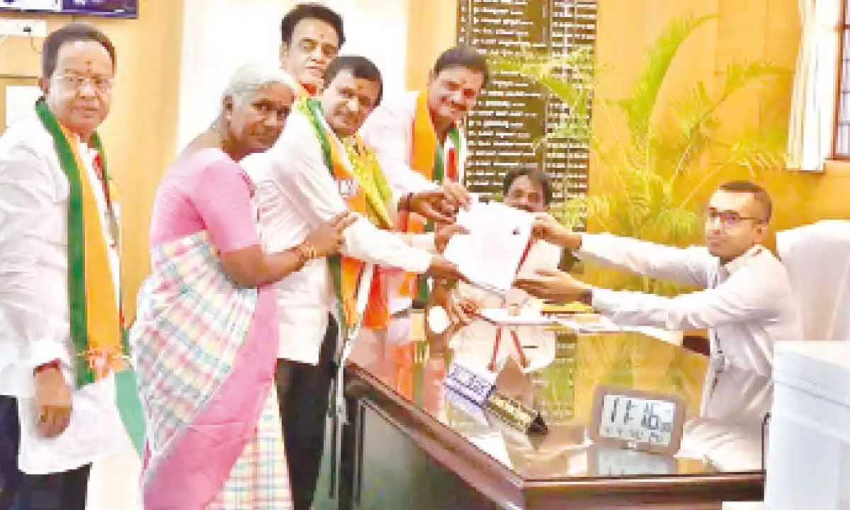 BJP candidate Dr Manjunath files nomination papers