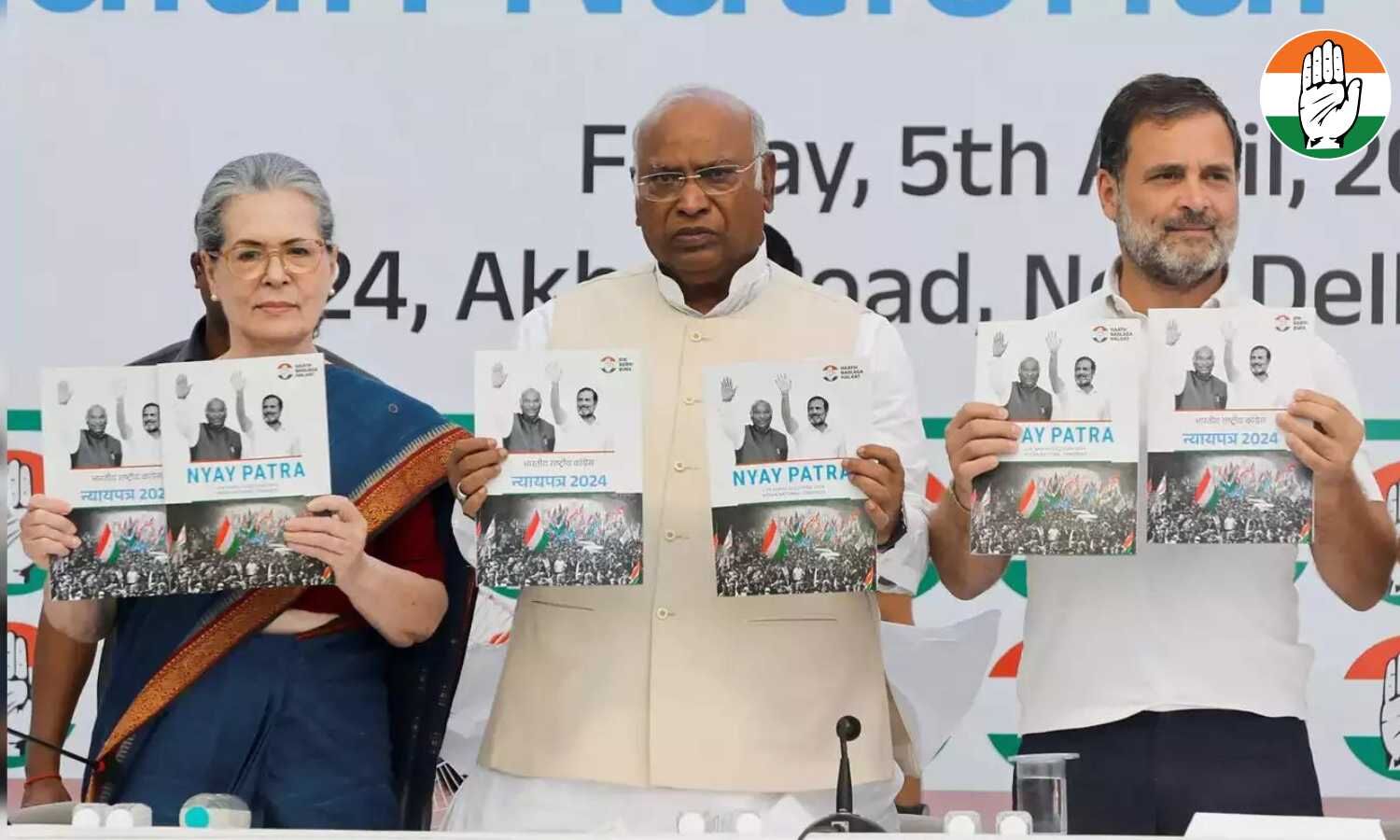 Congress Unveils Manifesto 'Nyay Patra' for Lok Sabha Elections 2024