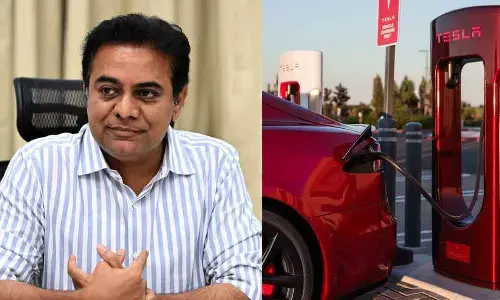 KTR urges Congress govt to bring Tesla plant to Telangana