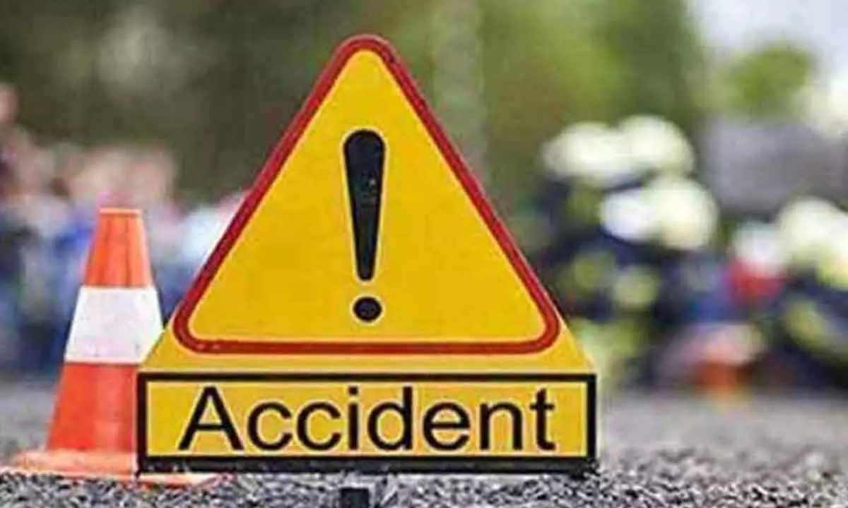 Three dead after a lorry collides bike in Huzurabad