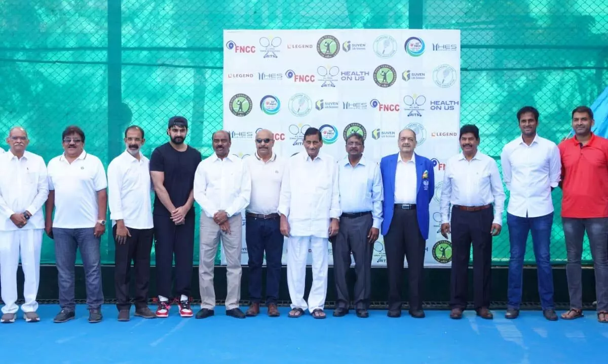 FNCC All India Open Tennis Tournament Grand Opening by Hero Naga Shaurya - 10 Lakh Prize Money