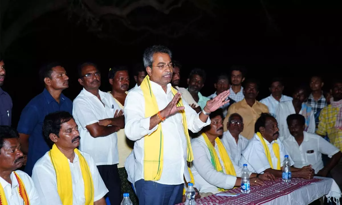 Visantha Krishna Prasad campaigns conducting village-to-village meeting