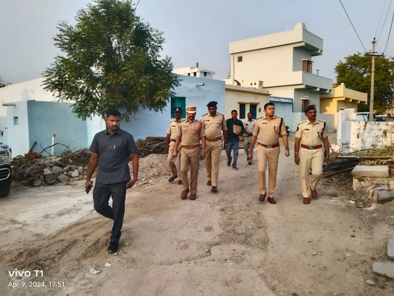 DSP Amit Bardar tours faction-affected village in Tadipatri