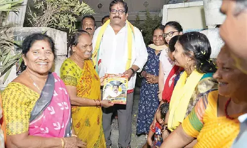 TDP, BJP, and  JSP alliance  candidate  Damacharla  Janardhana Rao campaigning in Division No 6,  of Ongole