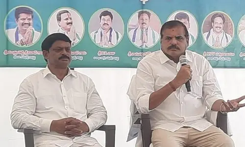 Minister for education Botcha Satyanarayana addressing the media in Visakhapatnam on Monday
