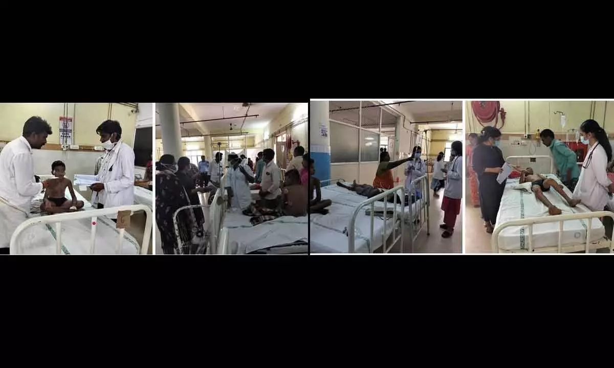 Children, who suffered electric shock, undergoing treatment at Kurnool government general hospital on Thursday Children, who suffered electric shock, undergoing treatment at Kurnool government general hospital on Thursday