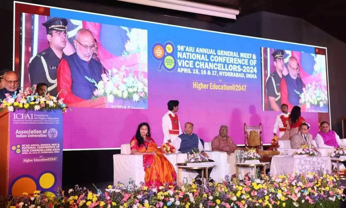 Guv Radhakrishnan inaugurates 98th AIU national vice chancellor conference 2024