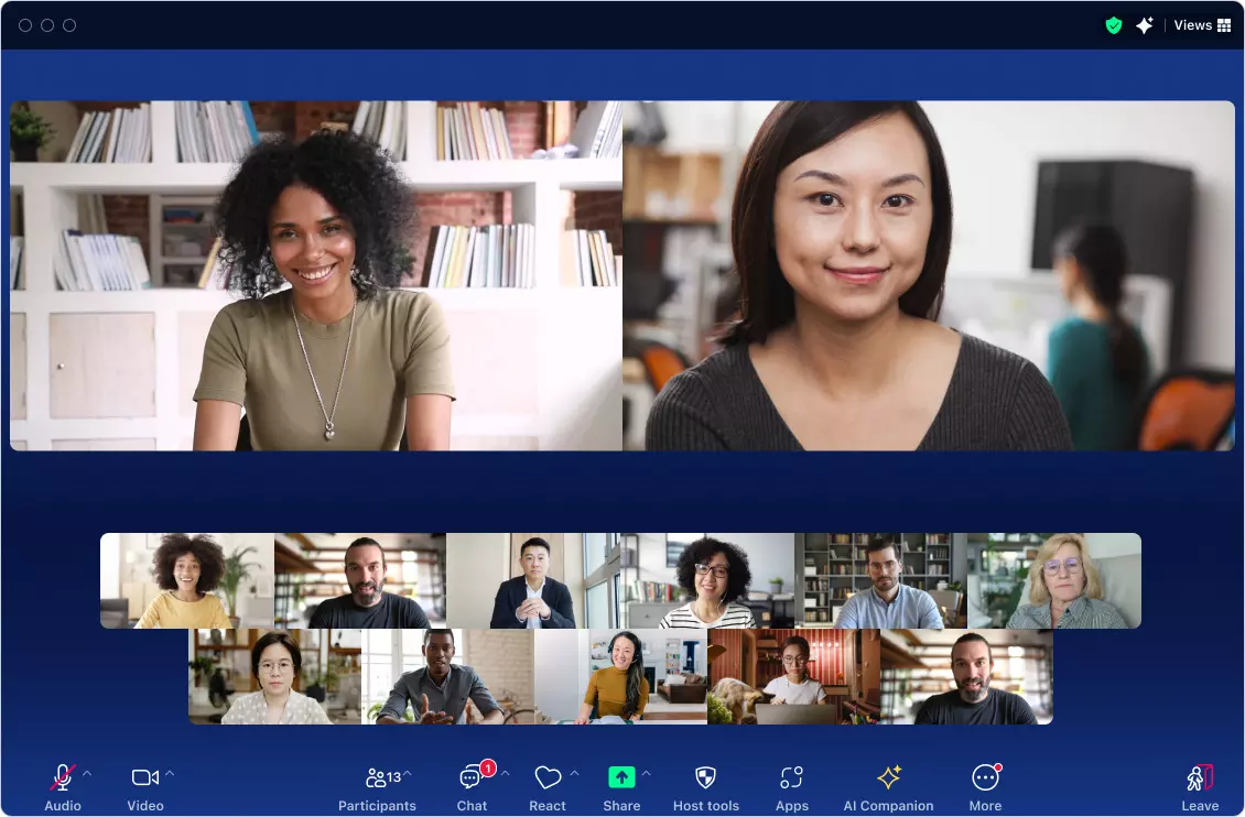 Zoom Workplace includes a new multi-speaker view in Zoom Meetings.