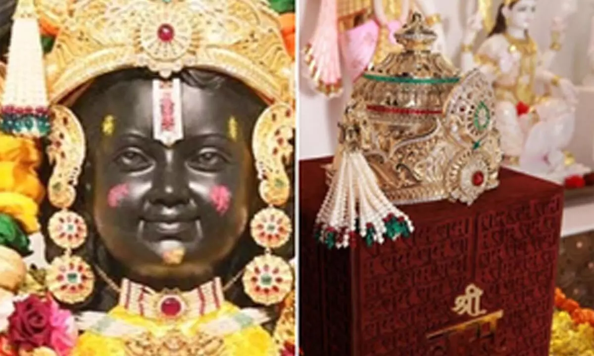 Apple Green Diamonds sustainable gemstones adorn Ram Lalla crown in Ayodhya