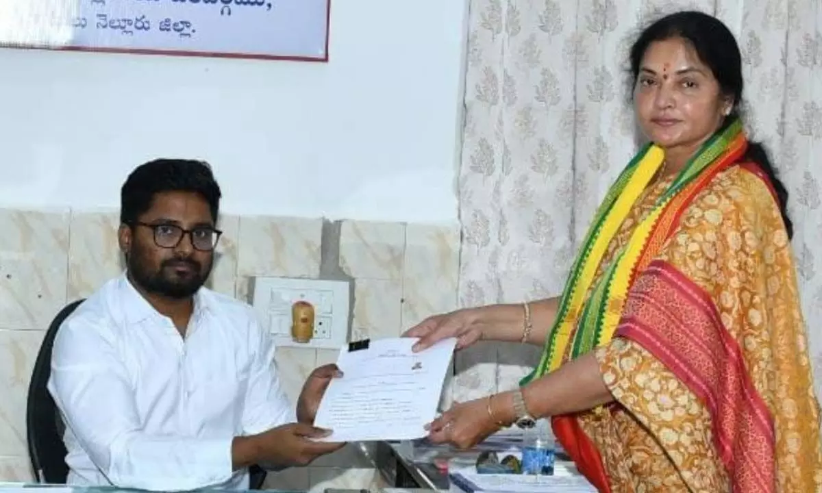 Vemireddy Prashanthi Reddy Files Nomination as Kovuru Assembly Candidate with Strong Support from Alliance Leaders