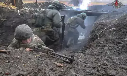 Russian soldiers take part in a military exercise in the Donetsk region of Ukraine, © Russian Defence Ministry Press Service