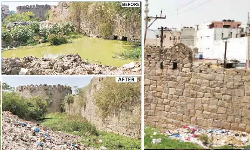 World Heritage Day Today: Save! Stone railing of historic Golkonda Fort is crumbling