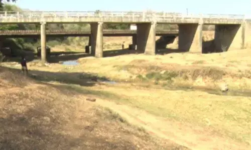 Lakshmana Teertha river dries up due to shortage of rainfall