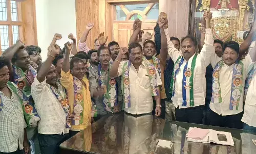 Fishermen in Ward 30 Join YCP, Receive Support from MLA Candidate Ganesh Kumar