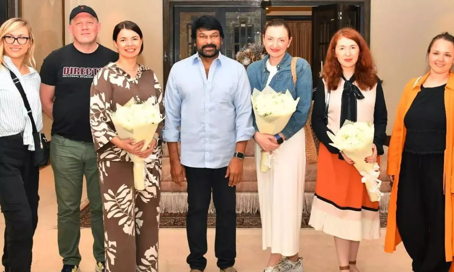 Chiranjeevi Engages with Russian Delegates on Creative Ventures in Hyderabad