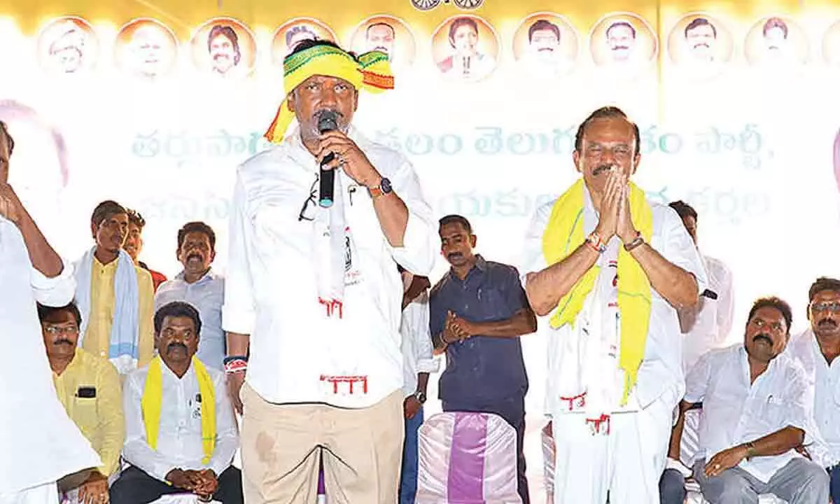 NDA candidates campaign in Tarlupadu mandal
