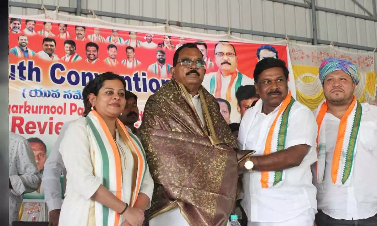 Parliamentary candidate Mallu Ravi visited Achampeta