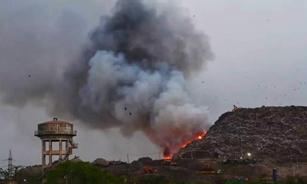 Major Fire Engulfs Ghazipur Landfill Site In East Delhi