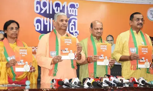 BJP unveils Odia version of poll manifesto