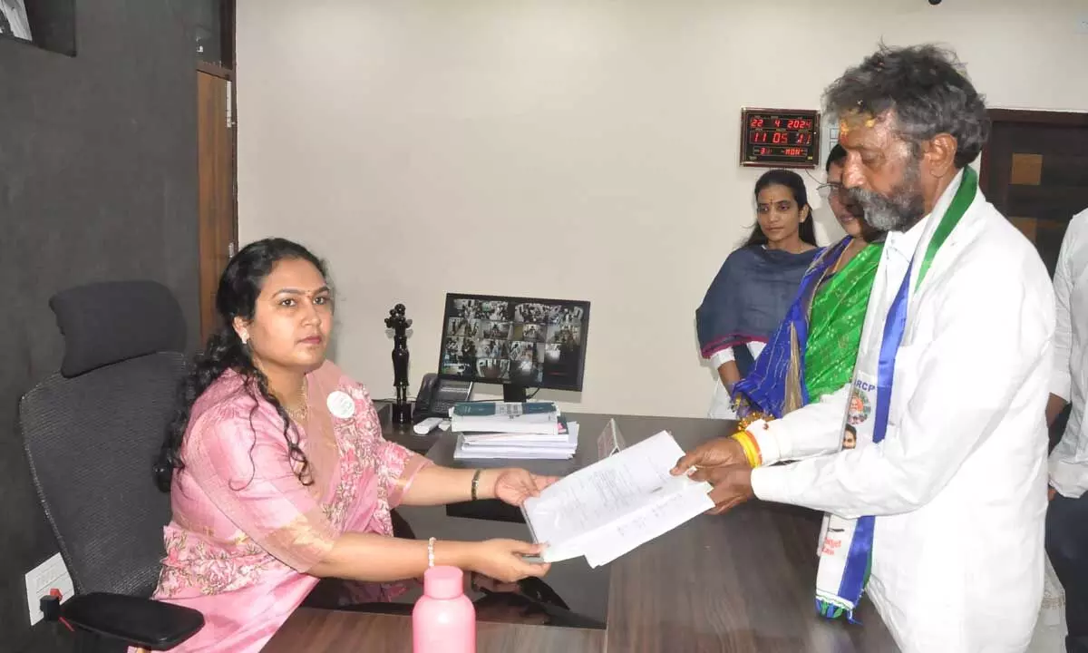 YSRCP candidate Katasani Rambhupal Reddy files nomination papers for Panyam Assembly Constituency