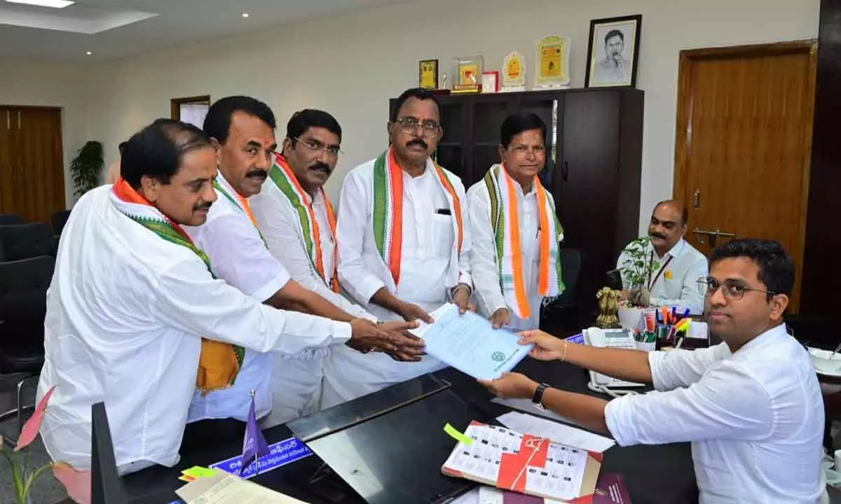 Malluravi is the Congress candidate who filed nomination in Nagar Kurnool