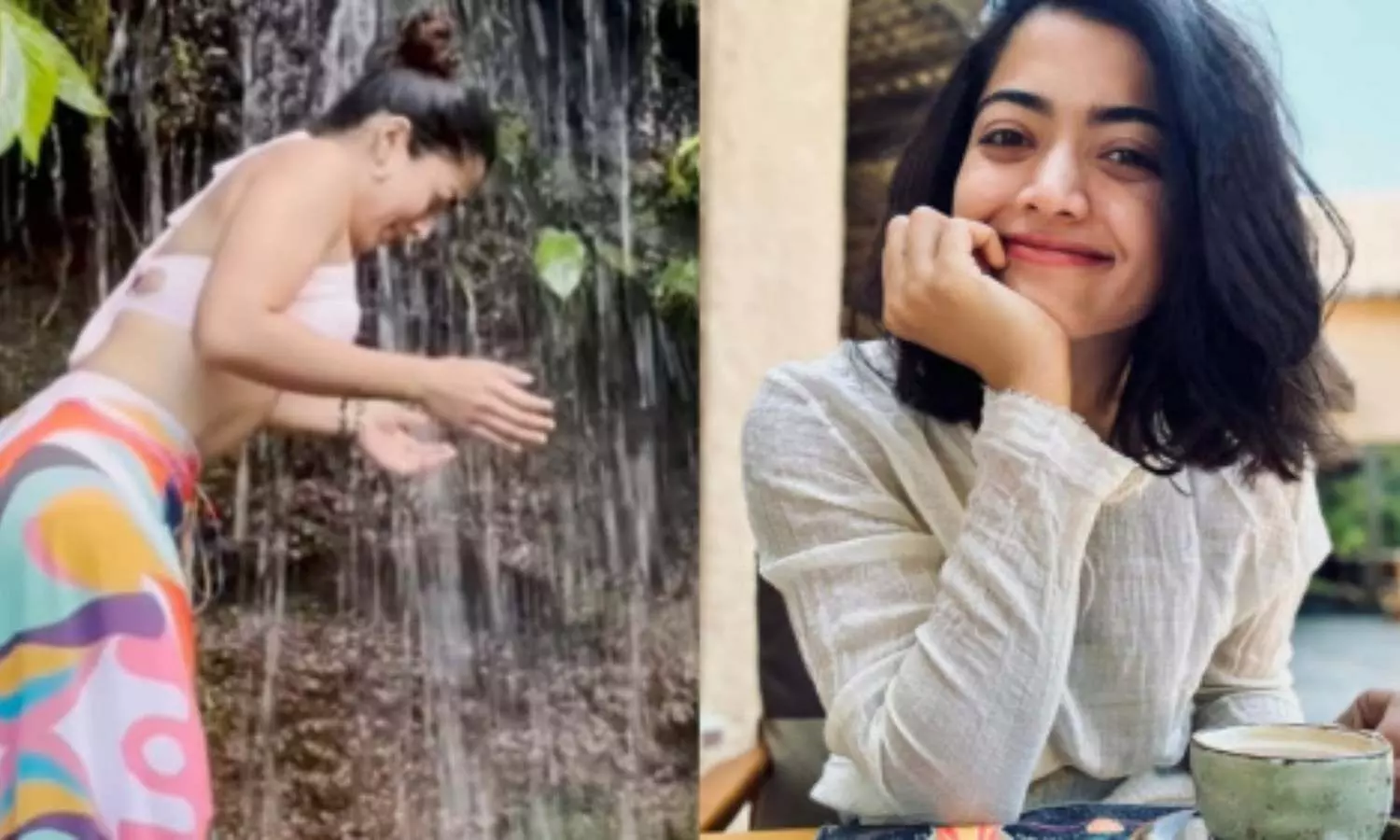 Video: Rashmika Mandanna connects with nature, soaks in waterfall on Earth Day