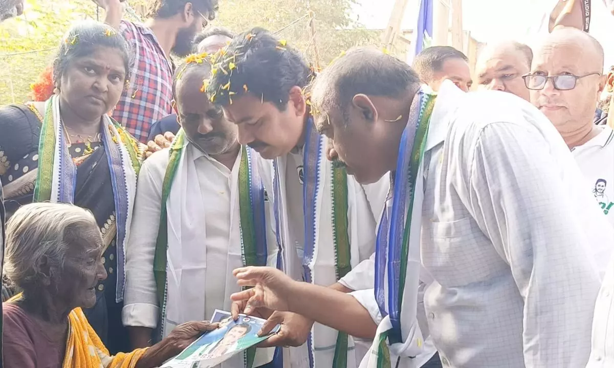 YSR Congress Party MLA Candidate Conducts Election Campaign in Visakhapatnam
