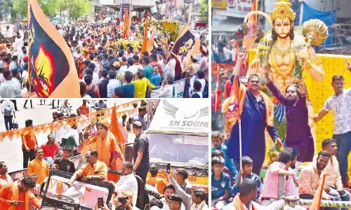Hyd echoes with chants of ‘Jai Shri Ram’, ‘Jai Hanuman’