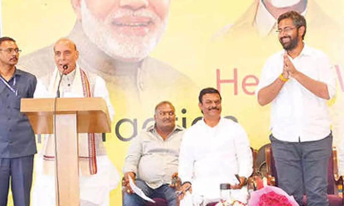 Visakhapatnam: NDA government will make AP corruption-free says Rajnath Singh