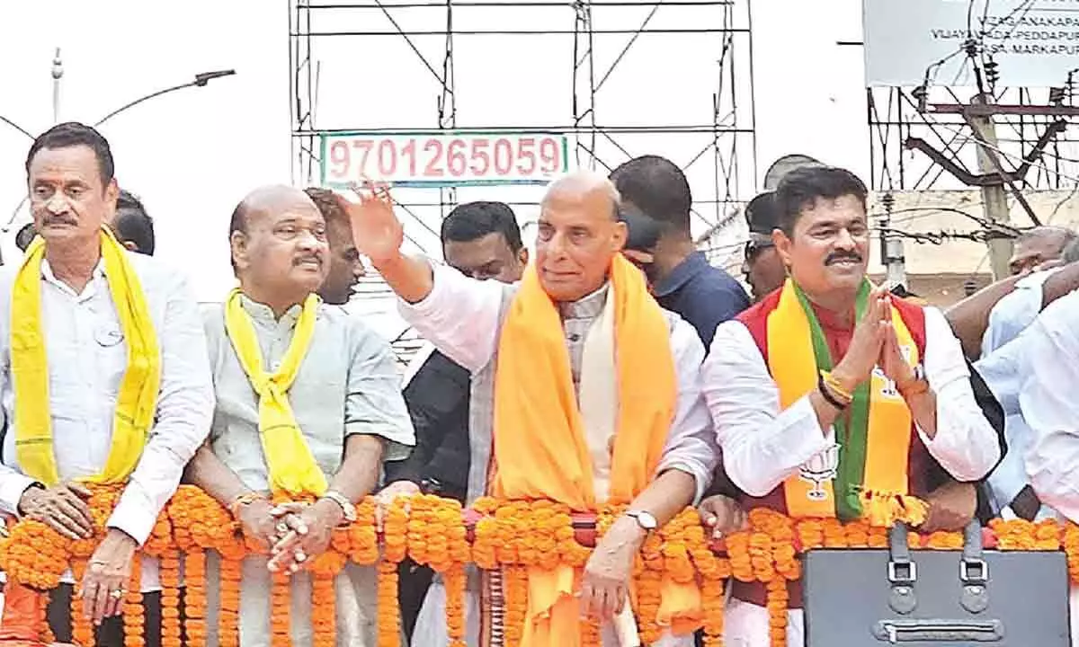 Alliance candidates set to sweep in Anakapalli, says Defence Minister Rajnath Singh