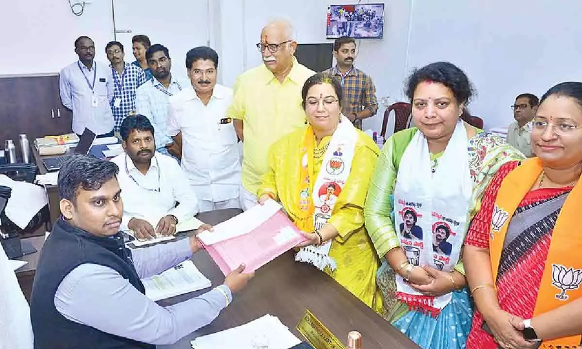 Vizianagaram: Aditi Gajapathi Raju files nomination papers