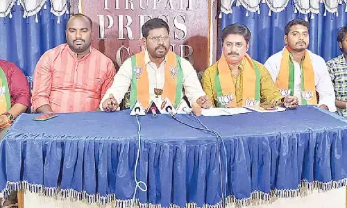 Tirupati: Congress manifesto reflects divide and rule policy says BJP