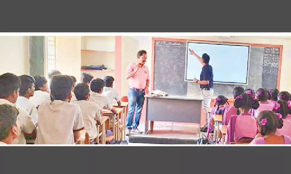 Special classes being taken for Class X students in government school