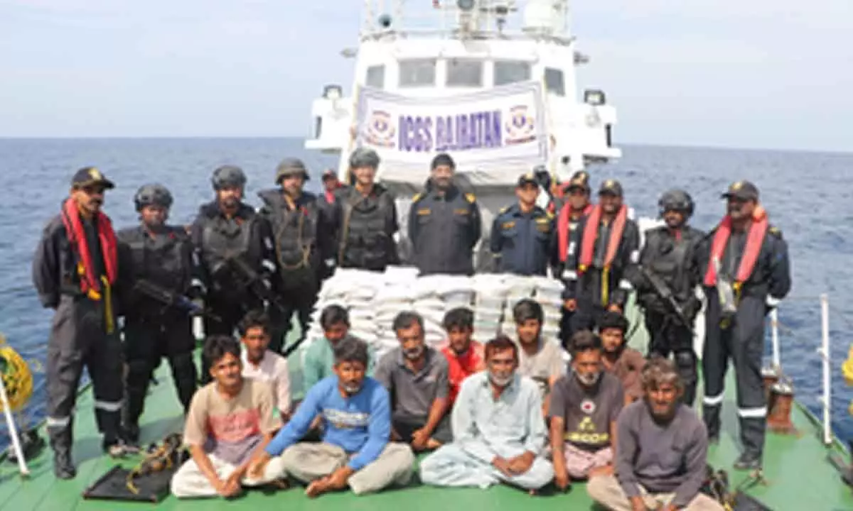 Indian Coast Guard apprehends Pakistani boat with huge consignment of narcotics