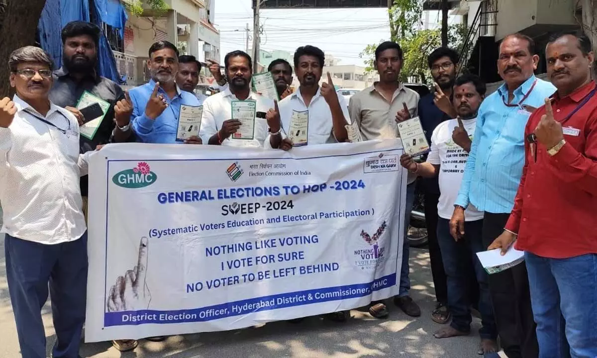 Officials get cracking on door-to-door distribution of voter info slips in Hyderabad