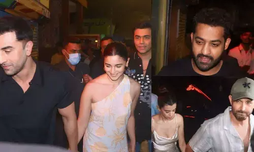 Jr. NTR Enjoys Dinner with Hrithik Roshan and Alia Bhatt in Mumbai