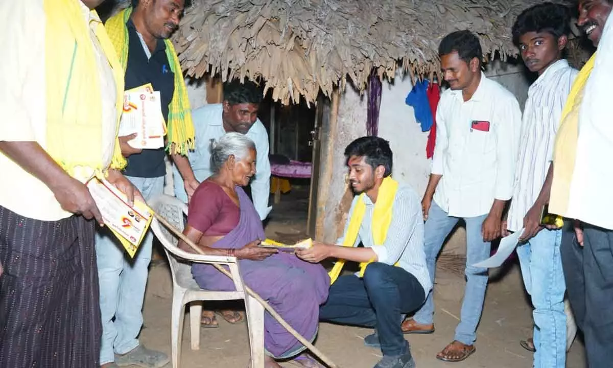 Youth Leader Vasantha Dhimanth Sai Leads Election Campaign in Reddygudem
