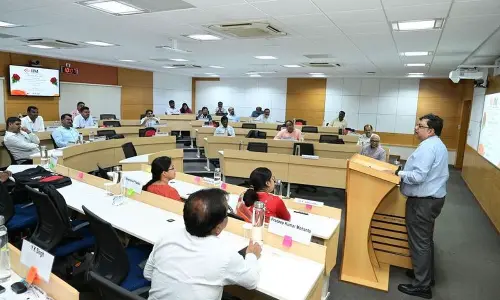 DRM of Waltair division Saurabh Prasad at inauguration of leadership development programme at IIM-V in Visakhapatnam on Monday