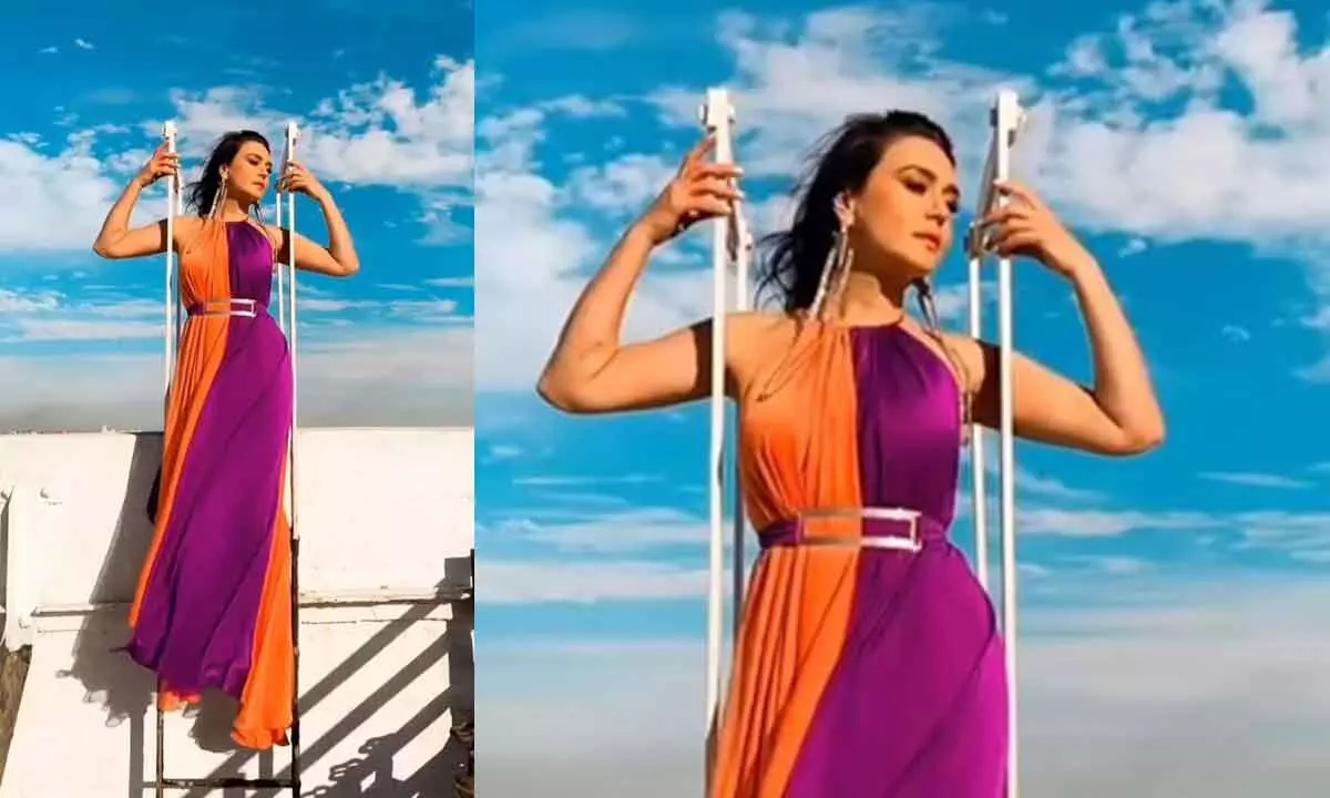 Preity Zinta is ‘on top of the world’ as she drops BTS video of her fashion shoot