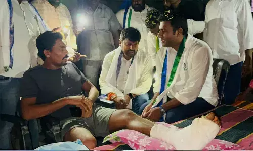 YSRCP Leaders Assure Support for Injured Worker from Epuru Village