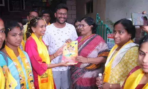 Sindhura Ponguru Campaigns for TDP Manifesto in 47th Division Elections