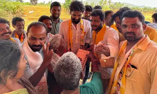 Ganta Srinivasa Rao’s Son Campaigns on behalf of him in Visakha