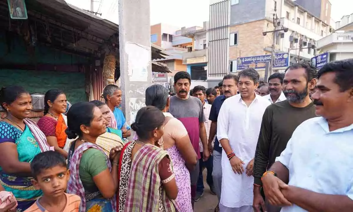 MLA Mekapati Vikram Reddy Takes Morning Walk in Atmakur Town, Interacts with Locals