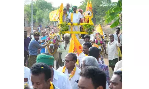 NDA Candidate Kavya Krishna Reddy Receives Grand Welcome in Chaudhary Palem Village