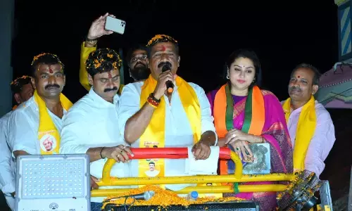 Ganta Srinivasa Raos Election Campaign Gathers Momentum in Home Village of YSRCP MPP