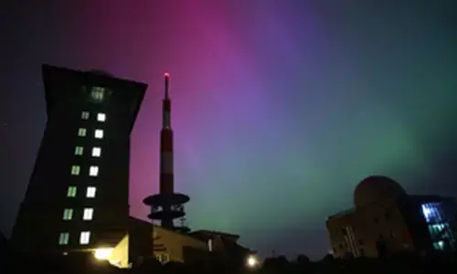 Northern lights seen in rare display across Germany