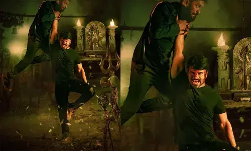 Ashwin Babu’s ‘Shivam Bhaje’ first look promises action-packed thrills