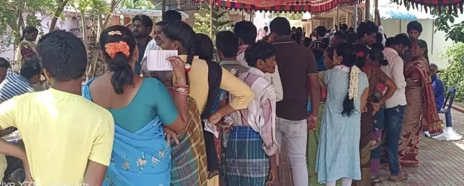 40.52 percent polling reported till 1 pm in Srikakulam